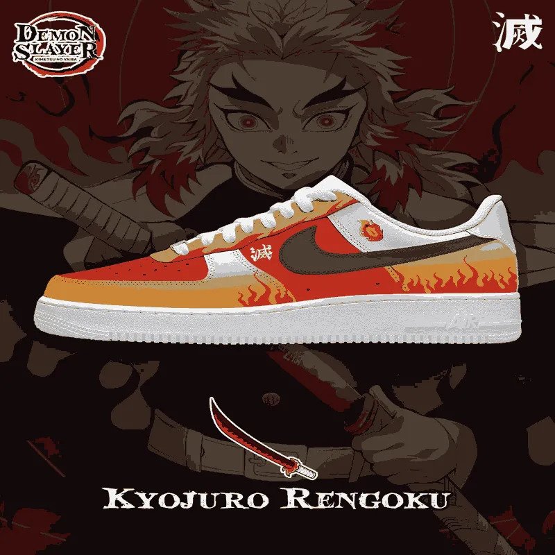 Custom Kyojuro Rengoku Sneakers Women and Men