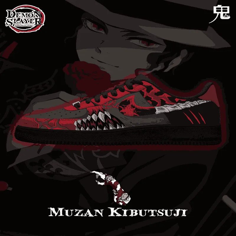 Custom Muzan Kibutsuji Sneakers Women and Men