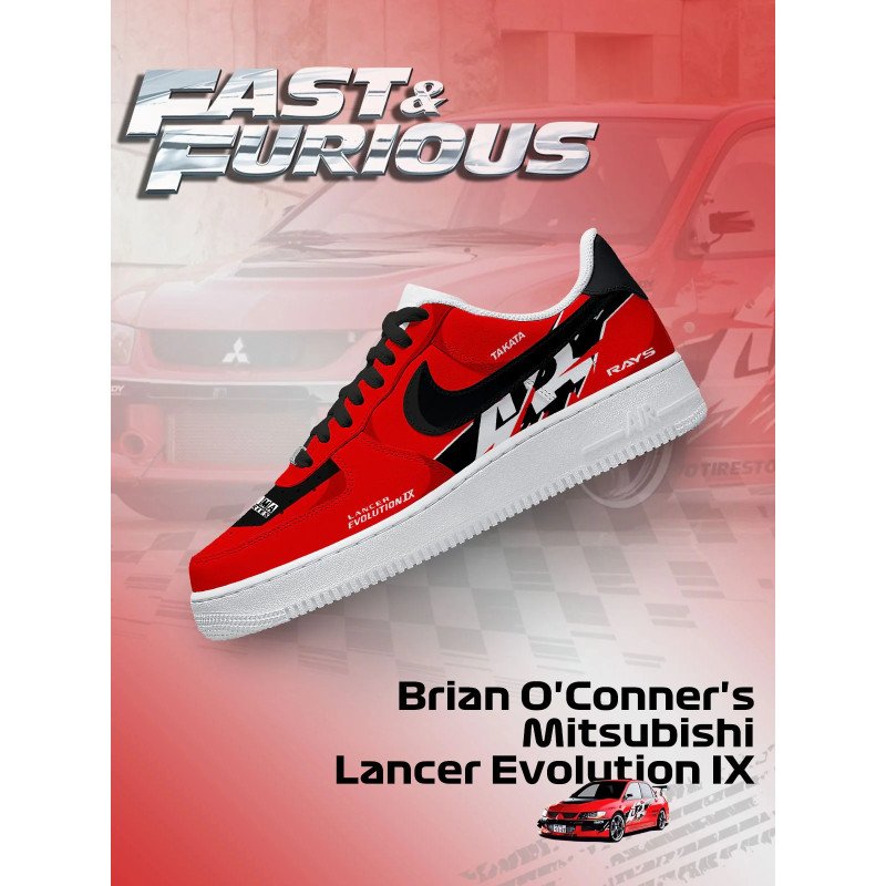Custom Printed Brian O'Conner's Lancer Evolution IX Sneakers